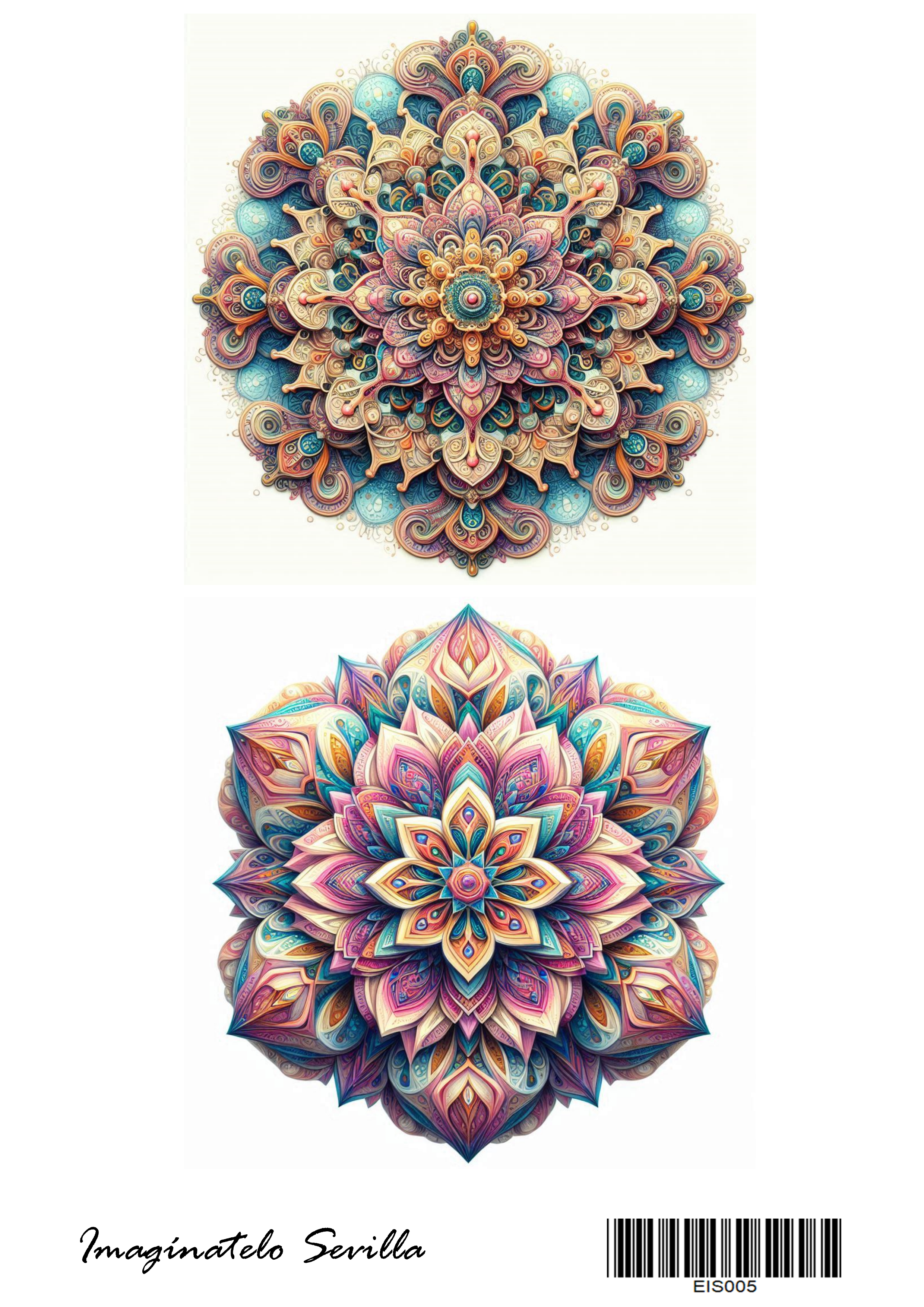 Papel de Arroz A4 Mandalas 1 Imagínatelo Sevilla