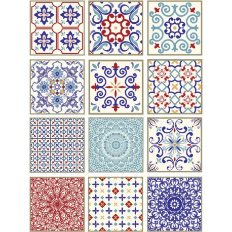 Papel de Arroz TILES BALDOSAS MIX 30 x 41 cm. Cadence