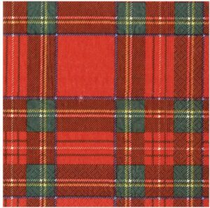 Servilleta de papel Royal Plaid 33 x 33 cm.