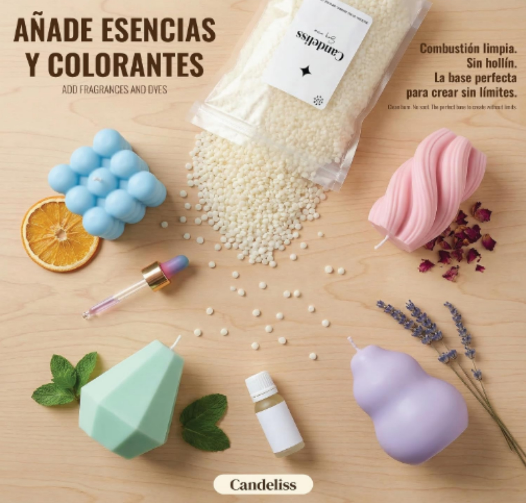 Cera Soja para Moldes Alto Punto de Fusión Candeliss - Imagen 3