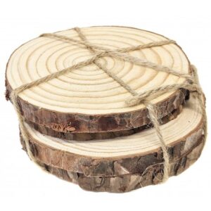 Set 4 posavasos MADERA 10cm Ø